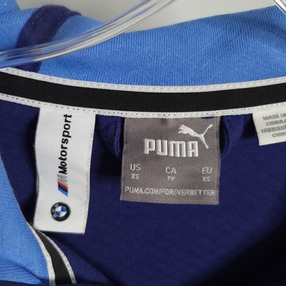 Puma BMW Motorsport Cropped Hoodie Red White Navy Women's XS - Picture 5 of 9